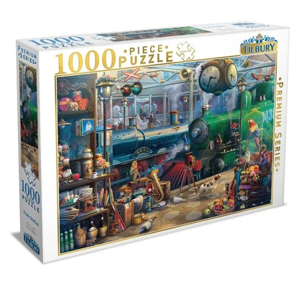 Puzzle mats for floor - based play​ Tilbury 1000-Piece Jigsaw Puzzle, Train Station