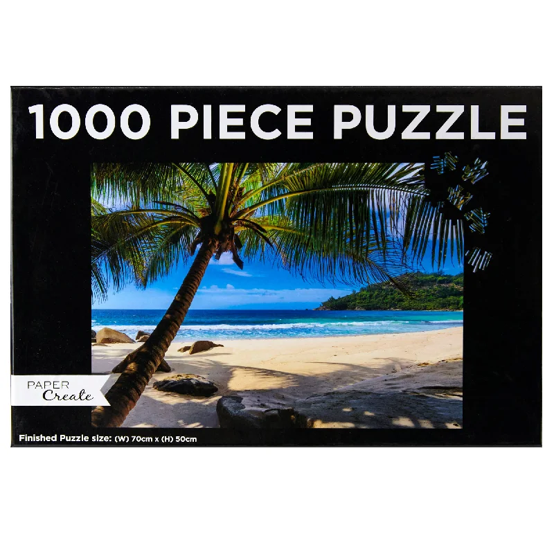 Puzzle - based escape - the - room party kits for home parties​ Paper Create 1000-Piece Jigsaw Puzzle, Tropical Beach
