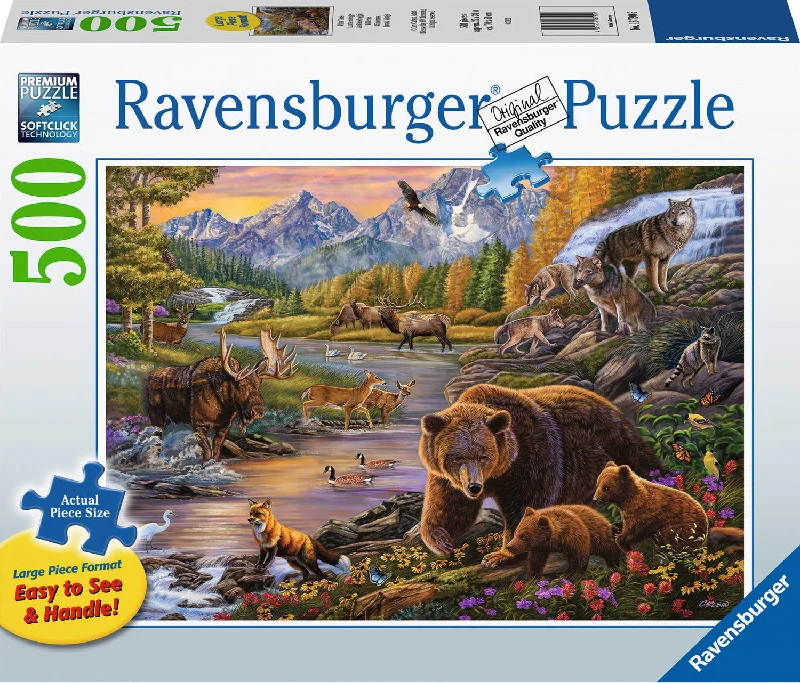 Puzzle - themed greeting cards with puzzle - solving elements Wilderness 500 pc Large Format Puzzle Puzzle - themed greeting cards with puzzle - solving elements Wilderness 500 pc Large Format Puzzle