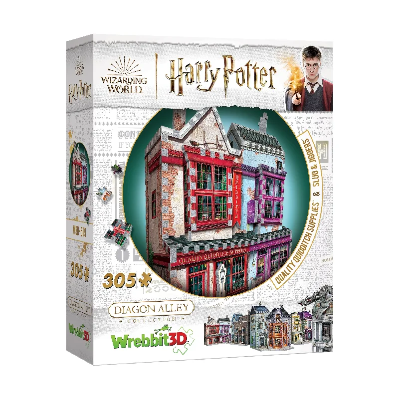 Puzzle - themed photo frames for displaying memories Harry Potter Diagon Alley Collection - Quality Quidditch Supplies & Slug & Jiggers 3D Puzzle: 305 Pcs Puzzle - themed photo frames for displaying memories Harry Potter Diagon Alley Collection - Quality Quidditch Supplies & Slug & Jiggers 3D Puzzle: 305 Pcs