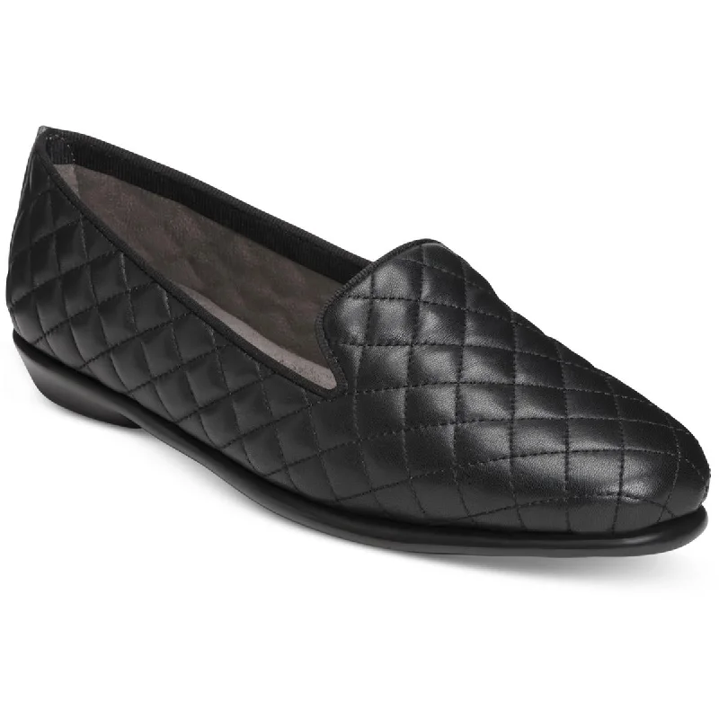 Aerosoles Womens Betunia Leather Smoking Loafers