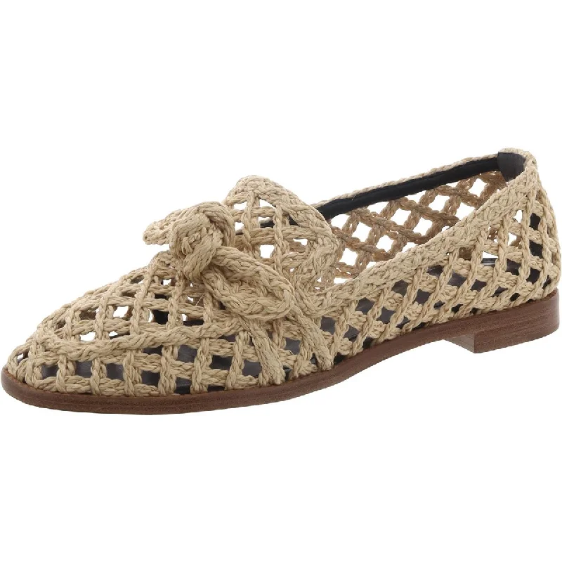 Alexandre Birman Womens Woven Eyelet Flat Shoes