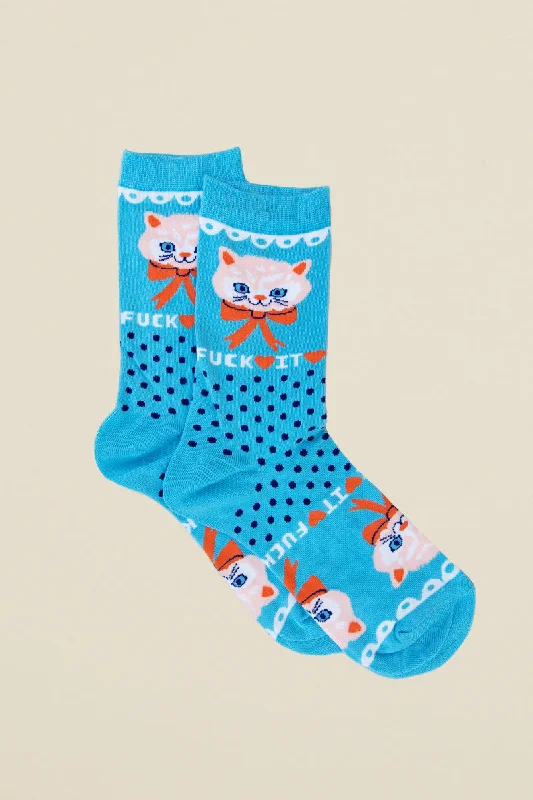 Womens Cuss Kitty Socks