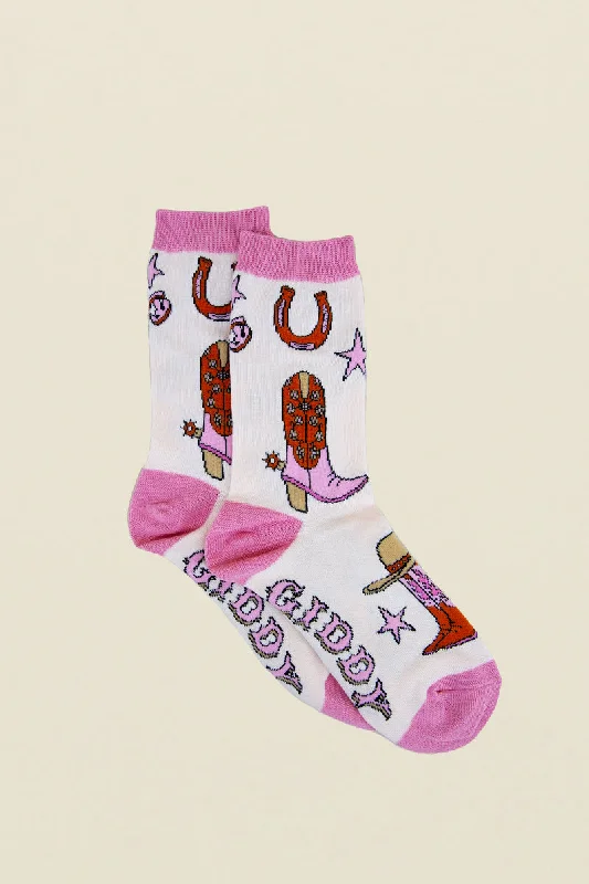 womens giddy up socks