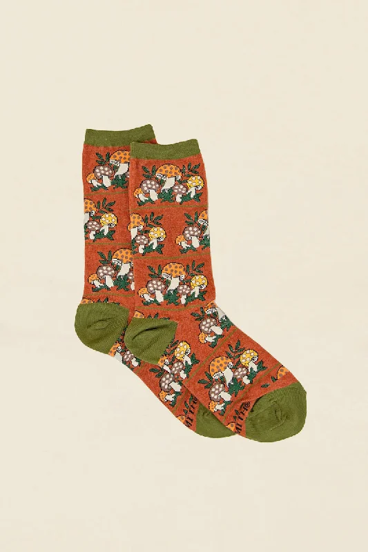 womens magic mountain mushroom socks