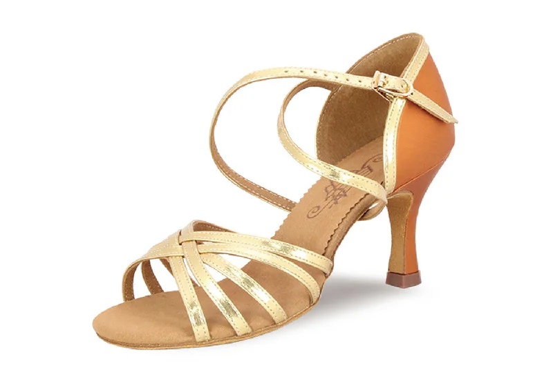 BD Dance 218 Ladies Latin Dance Shoe with Cross Ankle Strap