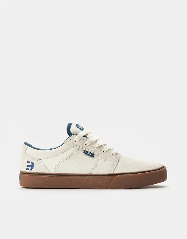 Etnies Barge LS Skate Shoes - White/Blue/Gum