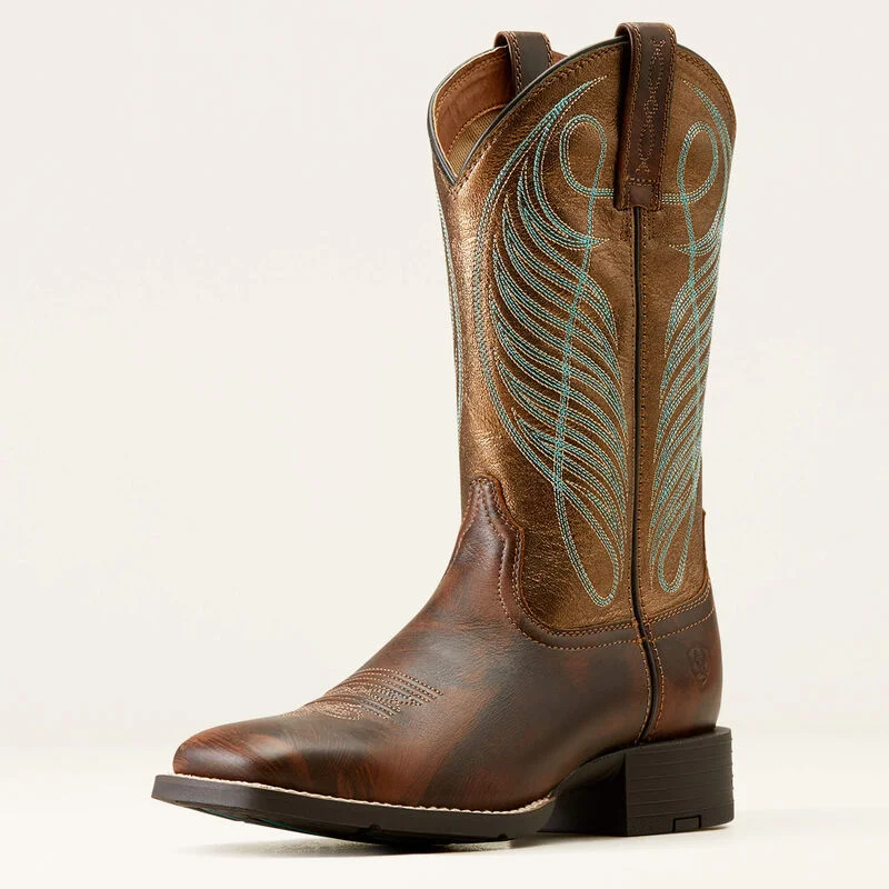 Ariat® Women's Round Up Western Boots - Yukon Brown