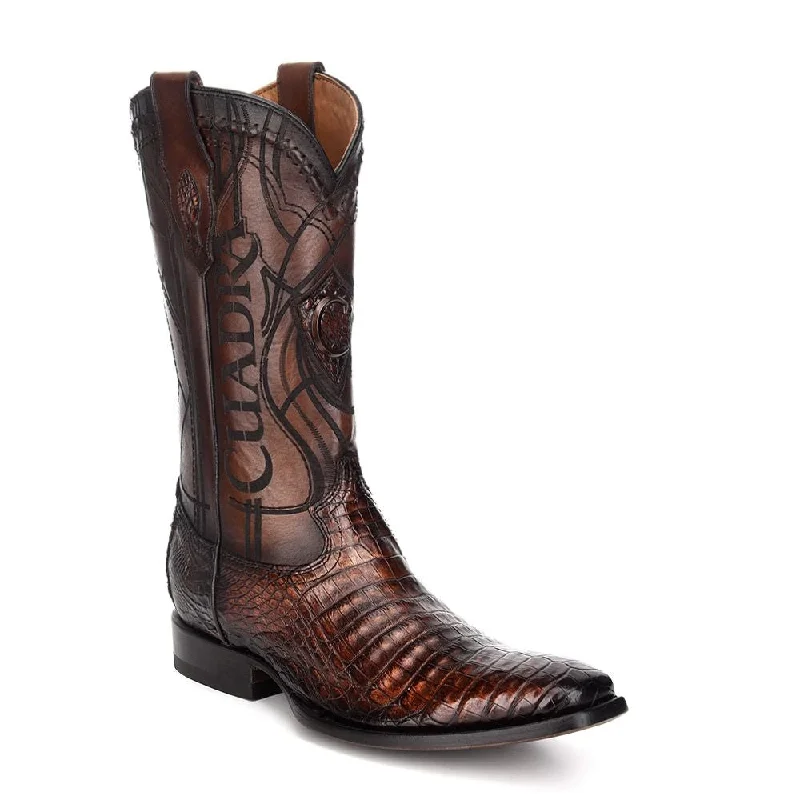 Cuadra Brown Dress Cowboy Exotic Caiman Leather Boots For Men 3C1NFY CU376