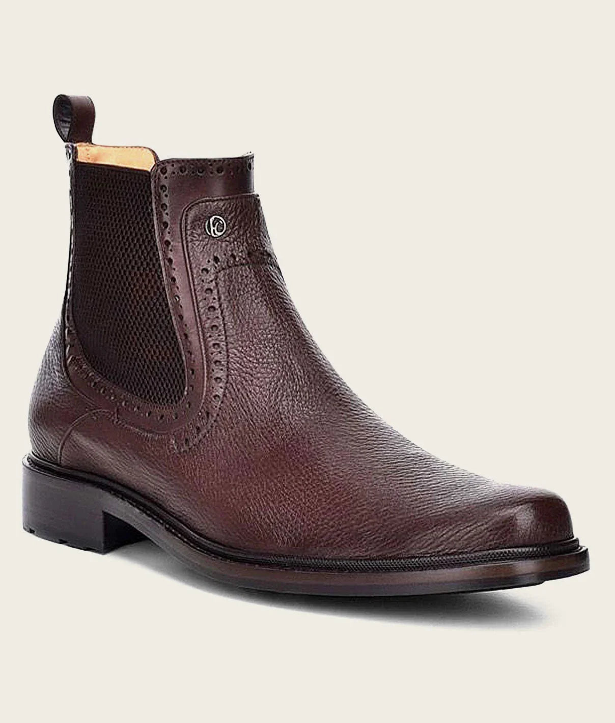 Cuadra Mens Brown Dress Casual Calfskin Leather Ankle Boots